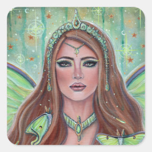 Sticker Carré La fée de la déesse irlandaise par Renee Lavoie