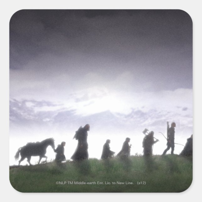 Sticker Carré La Fellowship of the Ring (Devant)