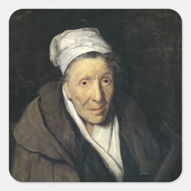 Sticker Carré La Femme avec la manie du jeu, 1819-24 (Devant)