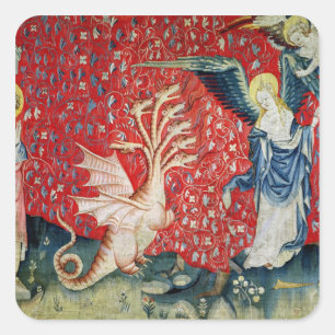 Sticker Carré La femme recevant des ailes pour se sauver le