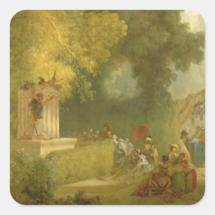 Sticker Carré La fête au Saint-Nuage, coordonnée du spectacle 