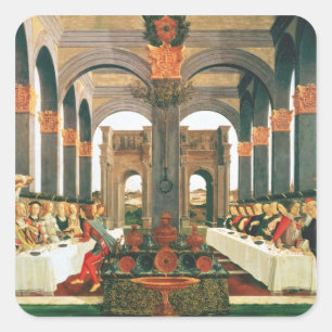 Sticker Carré La fête Mariage