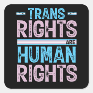 Sticker Carré La fierté transgenre Les droits transsexuels LGBT