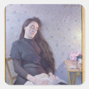 Sticker Carré La fille aux fleurs dormantes, 1892