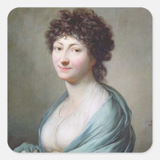 Sticker Carré La fille : Portrait de Caroline Susanne Graff (Devant)