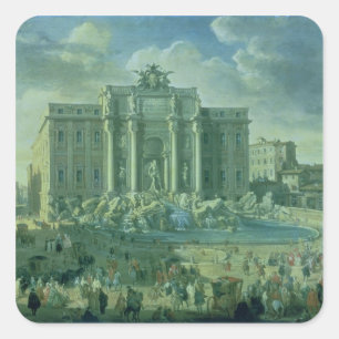 Sticker Carré La fontaine de TREVI à Rome, 1753-56