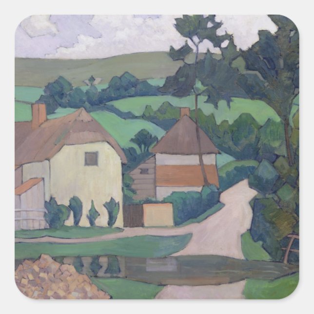 Sticker Carré La Ford (huile sur toile) (Devant)