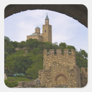 Sticker Carré La forteresse médiévale des Tsarevets