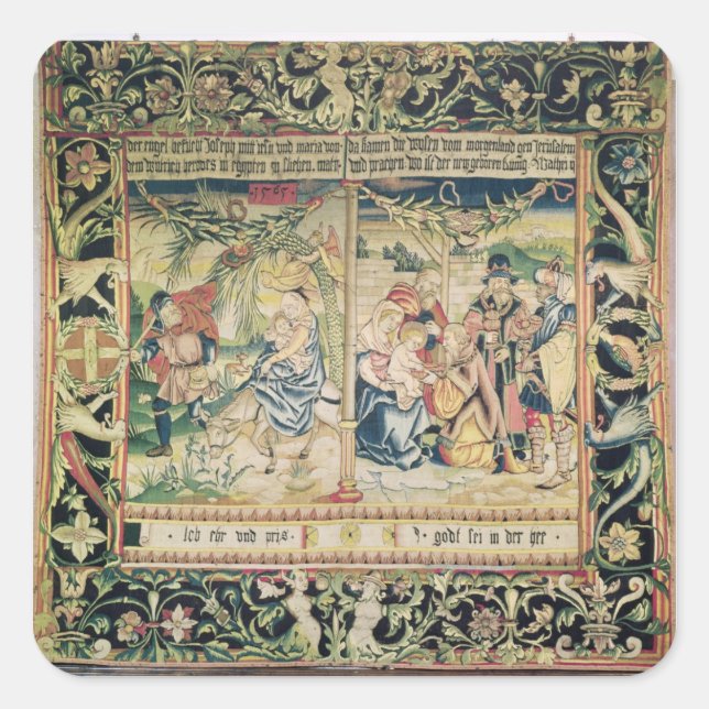 Sticker Carré La fuite en Egypte et l'adoration de (Devant)