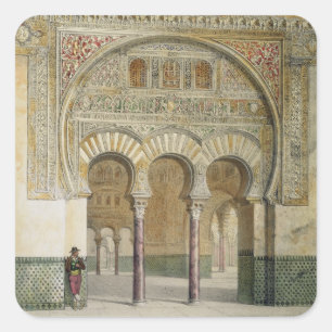 Sticker Carré La Galerie de la Cour des Lions à l'Alhambra,
