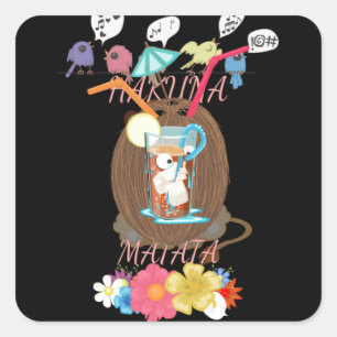 Sticker Carré La générosité de la nature tropicale" Art de la li