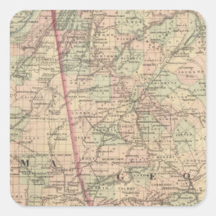 Sticker Carré La Géorgie et l'Alabama