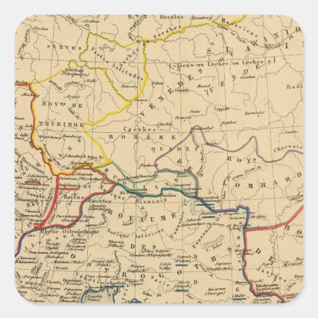 Sticker Carré La Germanie a la fin du 5e siecle (Devant)