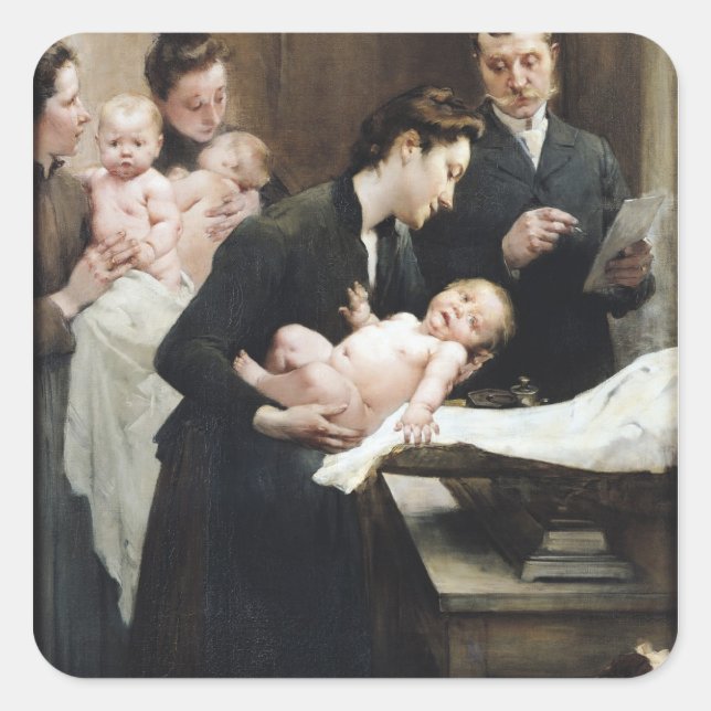 Sticker Carré La goutte de lait à BellevilleDoctor Variot's (Devant)