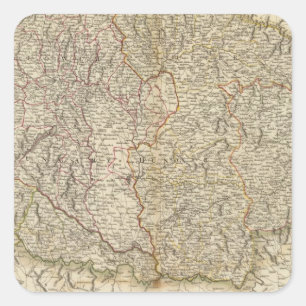 Sticker Carré La Hongrie, la Transylvanie, Croatie