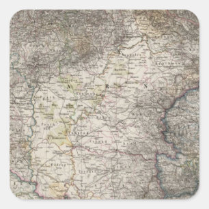 Sticker Carré La Hongrie, la Transylvanie, Slavonie, Croatie