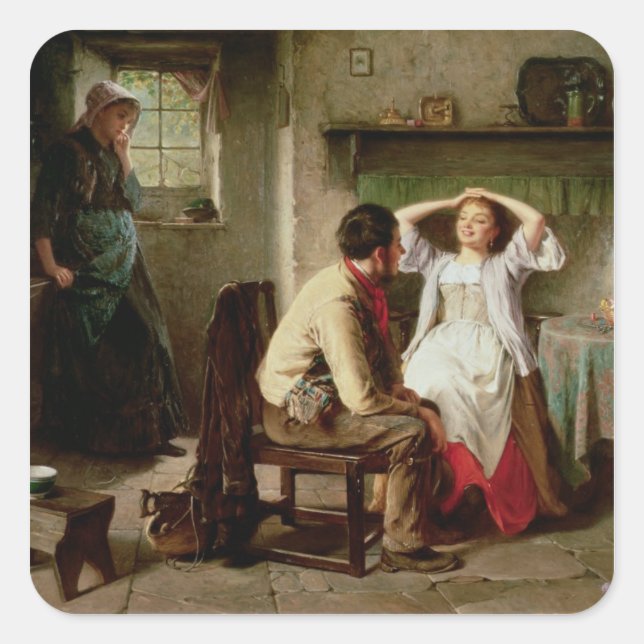 Sticker Carré La jalousie et le flirt (Devant)