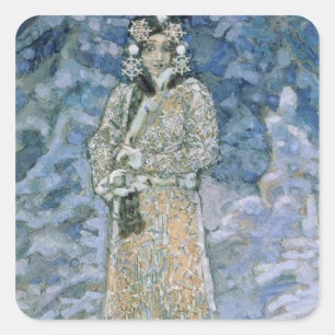 Sticker Carré La jeune fille de neige, un croquis pour l'opéra