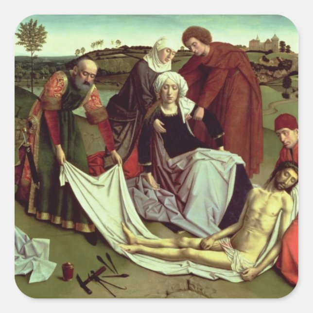 Sticker Carré La lamentation sur le Christ mort (Devant)