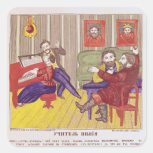 Sticker Carré La leçon de chant