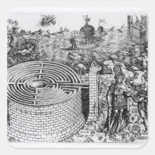 Sticker Carré La légende de Theseus