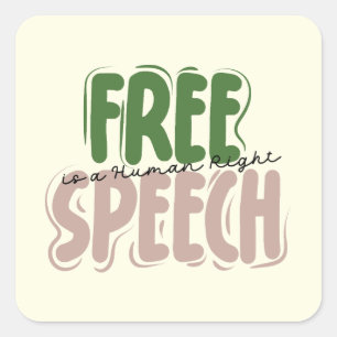 Sticker Carré La liberté d'expression est un droit humain