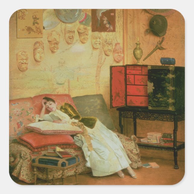 Sticker Carré La Liseuse (Devant)