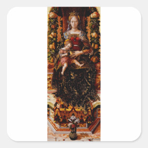 Sticker Carré La Madonna della Candeletta Carlo Crivelli Art