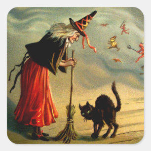 Sticker Carré La magie des sorcières