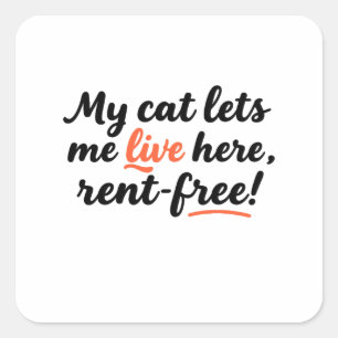 Sticker Carré La maison du chat