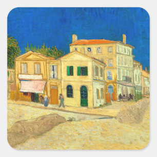 Sticker Carré La maison jaune (1888) art paysager Van Gogh