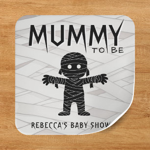 Sticker Carré La maman doit être le Baby shower d'Halloween