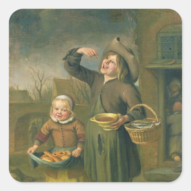 Sticker Carré La mangeuse de sirop (Devant)