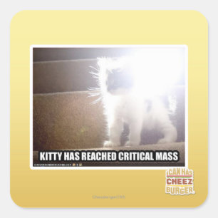 Sticker Carré La masse critique Kitty