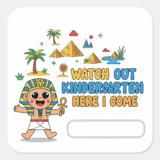 Sticker Carré La Maternelle, Je Viens ! Premier jour du Pharaon  (Devant)