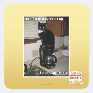 Sticker Carré la meilleure partie uv réveil