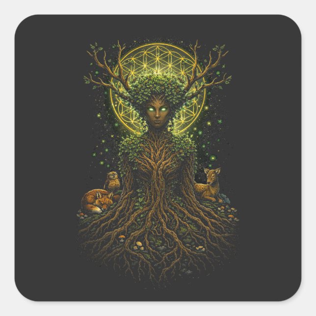 Sticker Carré La Mère Verte (Devant)