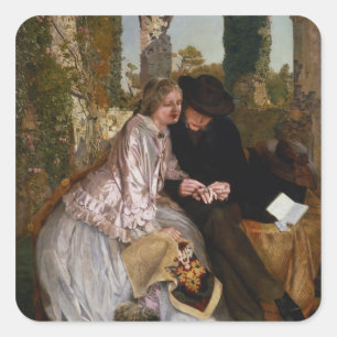 Sticker Carré La mesure pour l'anneau Mariage, 1855