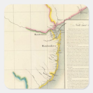 Sticker Carré La Mozambique, Afrique du Sud 52