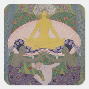 Sticker Carré La naissance de Vénus (encre et la semaine sur le