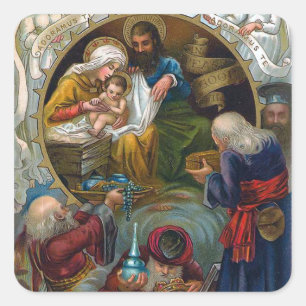 Sticker Carré "La nativité "