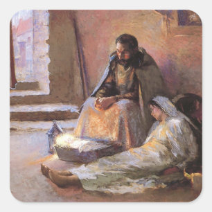 Sticker Carré La Nativité De Gari Melchers