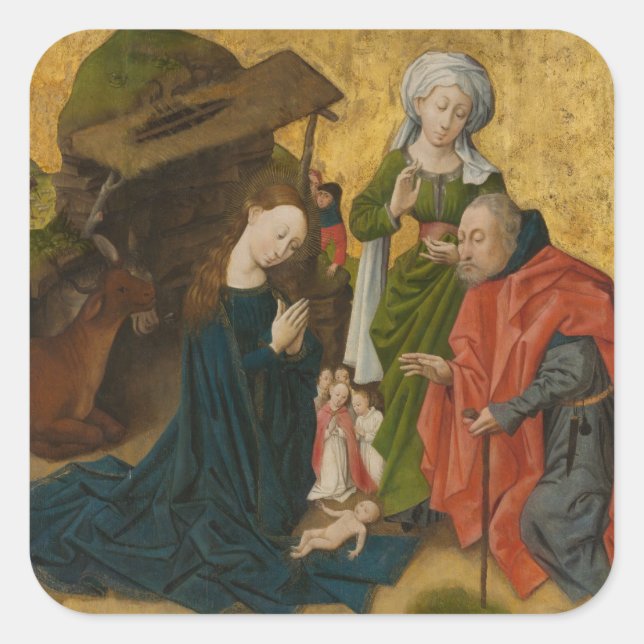 Sticker Carré La Nativité, vers 1460 (Devant)