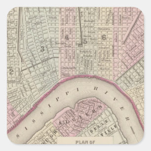 Sticker Carré La Nouvelle-Orléans 3