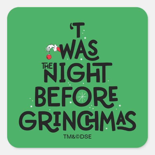 Sticker Carré La Nuit avant Grinchmas (Devant)