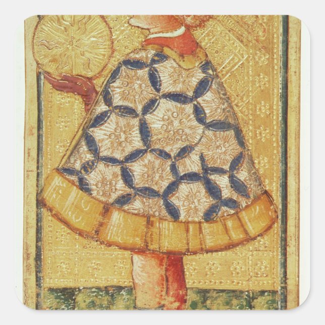 Sticker Carré La page des pièces, à partir d'un paquet de cartes (Devant)