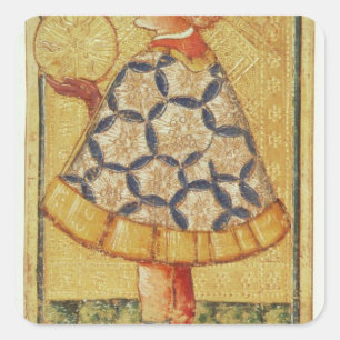 Sticker Carré La page des pièces de monnaie, d'un paquet de