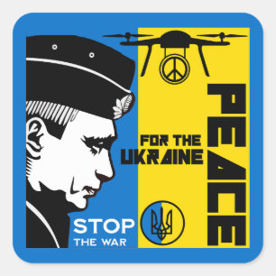 Sticker Carré La Paix Pour L'Ukraine