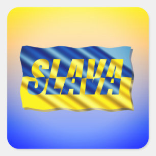 Sticker Carré La PAIX reste avec l'Ukraine Liberté pour l'Ukrain