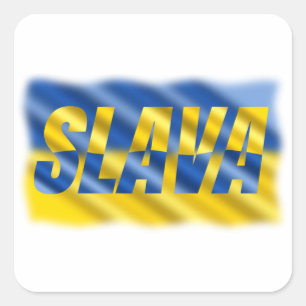 Sticker Carré La PAIX reste avec l'Ukraine Liberté pour l'Ukrain